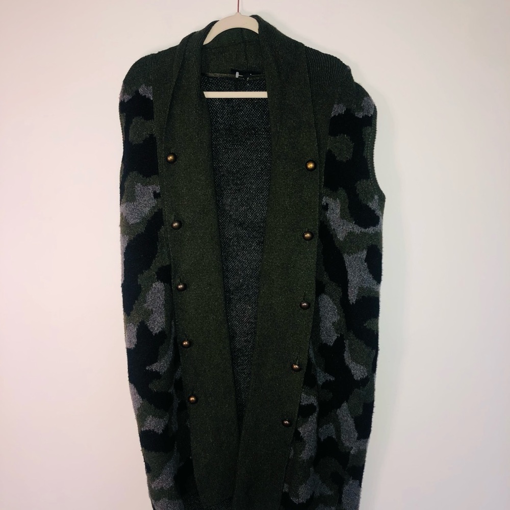 Lane Bryant sweater camo vest